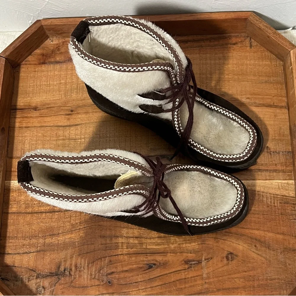 Vintage ski lounger calf hair snow boots 5 / 36